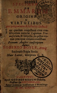 Specimen de Gemmarum origine et virtutibus